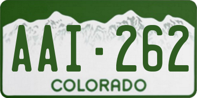 CO license plate AAI262