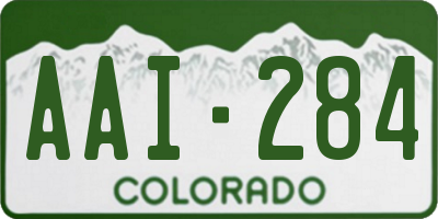 CO license plate AAI284