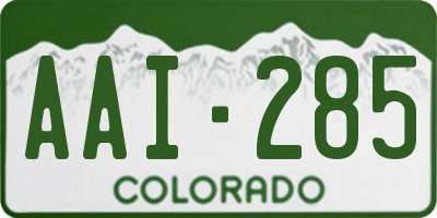 CO license plate AAI285