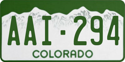 CO license plate AAI294