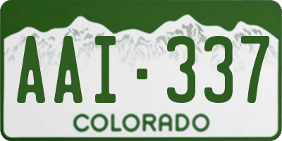 CO license plate AAI337