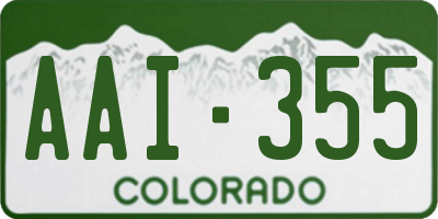 CO license plate AAI355
