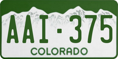 CO license plate AAI375