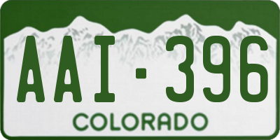 CO license plate AAI396