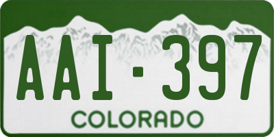 CO license plate AAI397