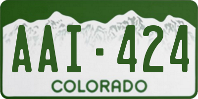 CO license plate AAI424