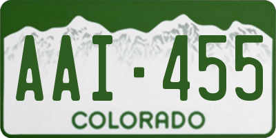 CO license plate AAI455