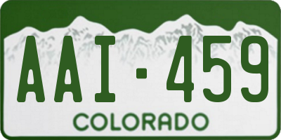 CO license plate AAI459