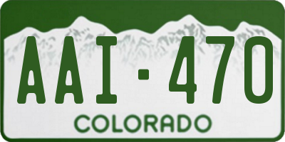 CO license plate AAI470