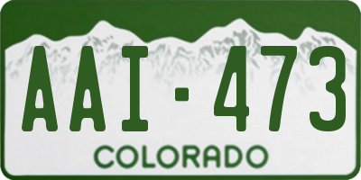 CO license plate AAI473