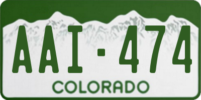 CO license plate AAI474