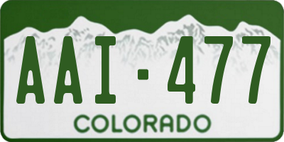 CO license plate AAI477