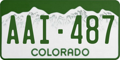 CO license plate AAI487