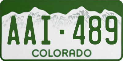 CO license plate AAI489