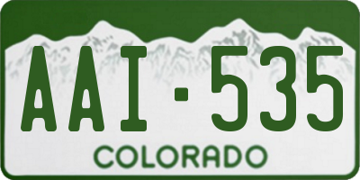 CO license plate AAI535