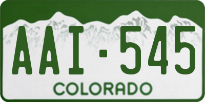 CO license plate AAI545
