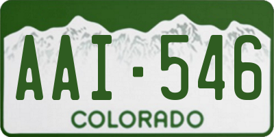 CO license plate AAI546