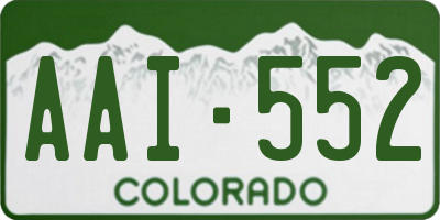 CO license plate AAI552