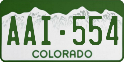 CO license plate AAI554