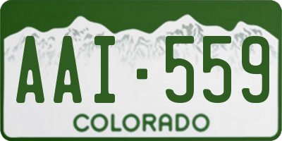 CO license plate AAI559