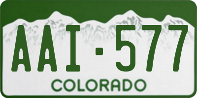 CO license plate AAI577