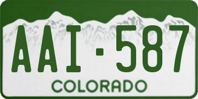 CO license plate AAI587