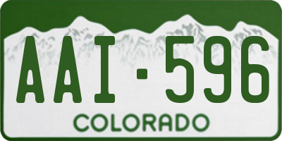 CO license plate AAI596