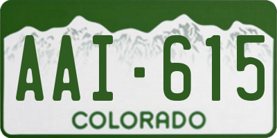 CO license plate AAI615