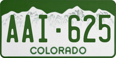 CO license plate AAI625