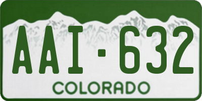 CO license plate AAI632