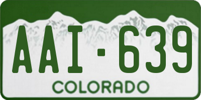 CO license plate AAI639