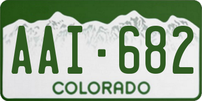 CO license plate AAI682