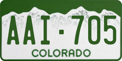 CO license plate AAI705