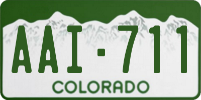 CO license plate AAI711