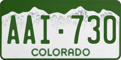 CO license plate AAI730