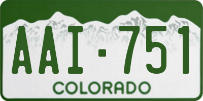 CO license plate AAI751