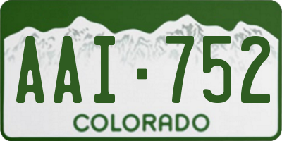 CO license plate AAI752