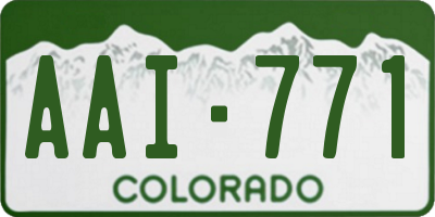 CO license plate AAI771