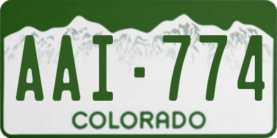 CO license plate AAI774