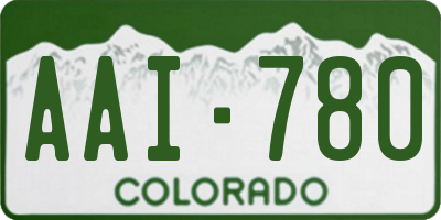 CO license plate AAI780