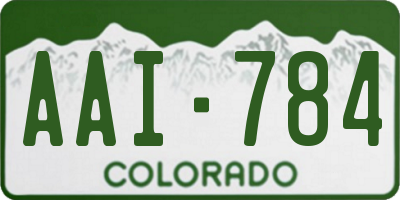 CO license plate AAI784