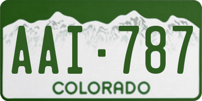 CO license plate AAI787