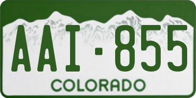 CO license plate AAI855
