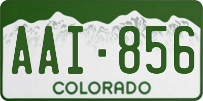 CO license plate AAI856