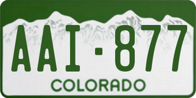 CO license plate AAI877