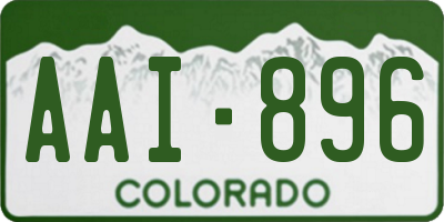CO license plate AAI896