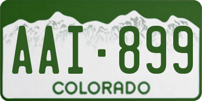 CO license plate AAI899