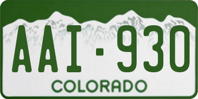 CO license plate AAI930
