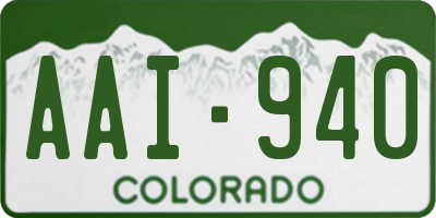 CO license plate AAI940