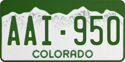 CO license plate AAI950